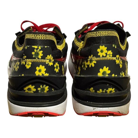Nike Waffle One Floral Black Red Yellow Sneakers Men's 15 DQ7676-001 Running - Picture 5 of 8